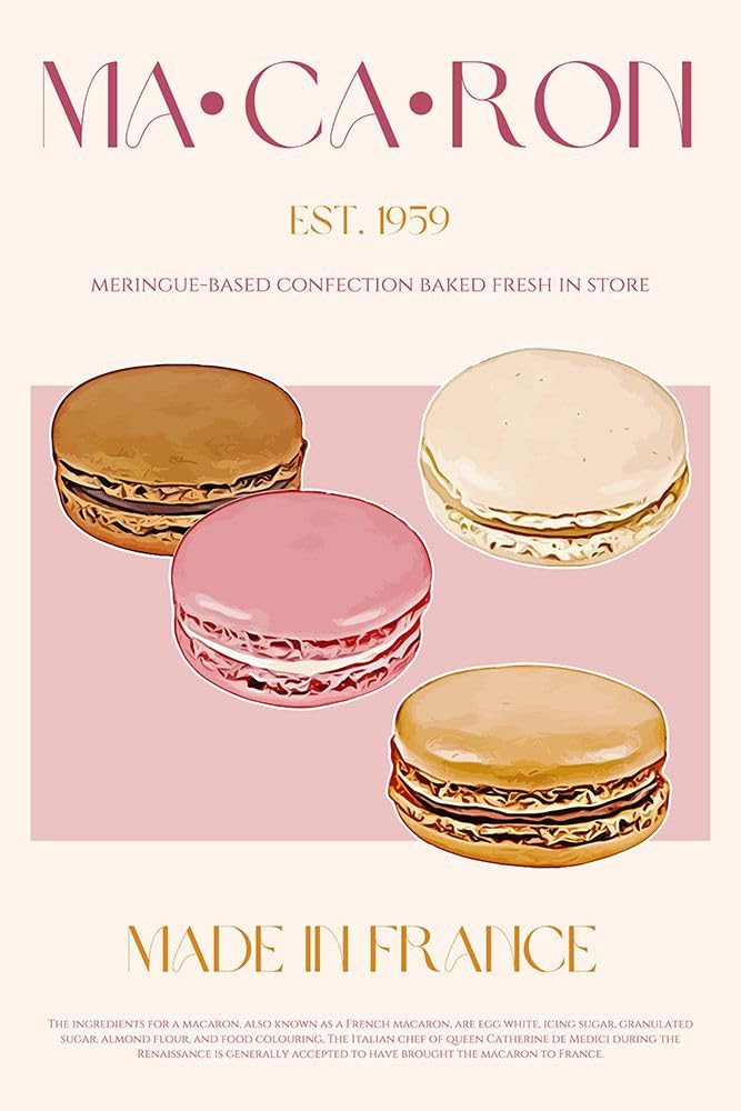 Amazon.com: Macaron Print Poster Print - Nazma Khokhar (24 x 36
